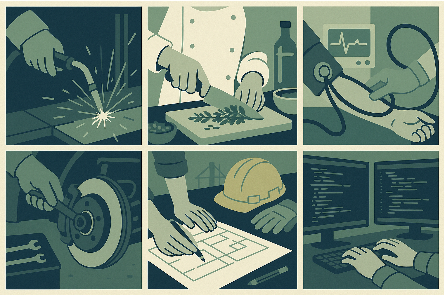 Collage of CTE education pathways