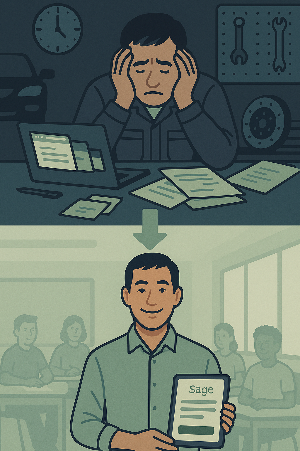 Transformation from stressed CTE teacher overwhelmed by curriculum design to confident teacher with Sage's structured support